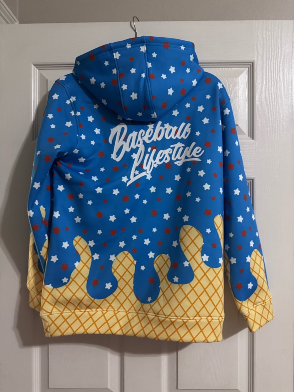Baseball Lifestyle 101 Youth Ice Cream Hoodie YXL - Picture 5 of 6